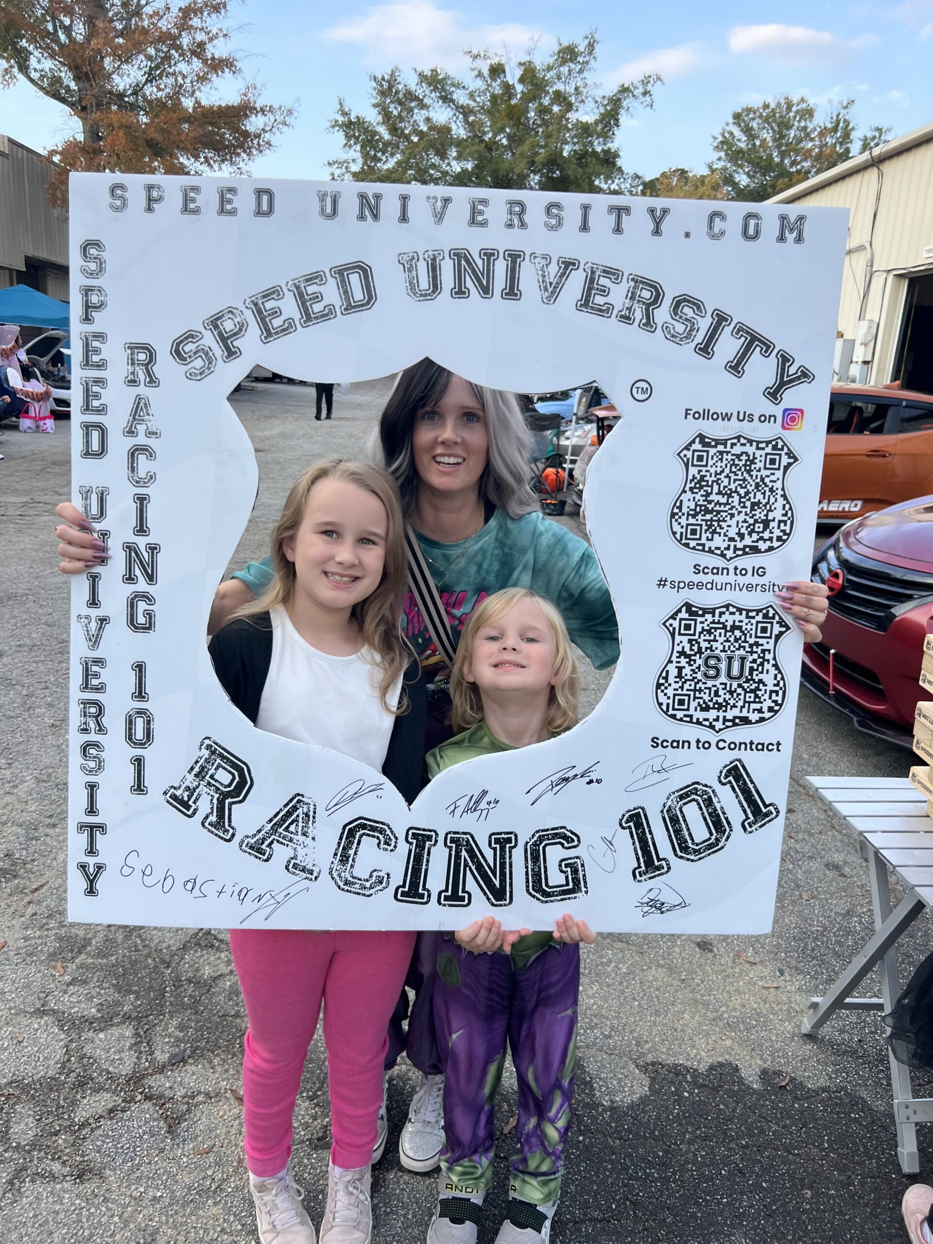 Young participants exploring STEM and motorsports through Speed Safari